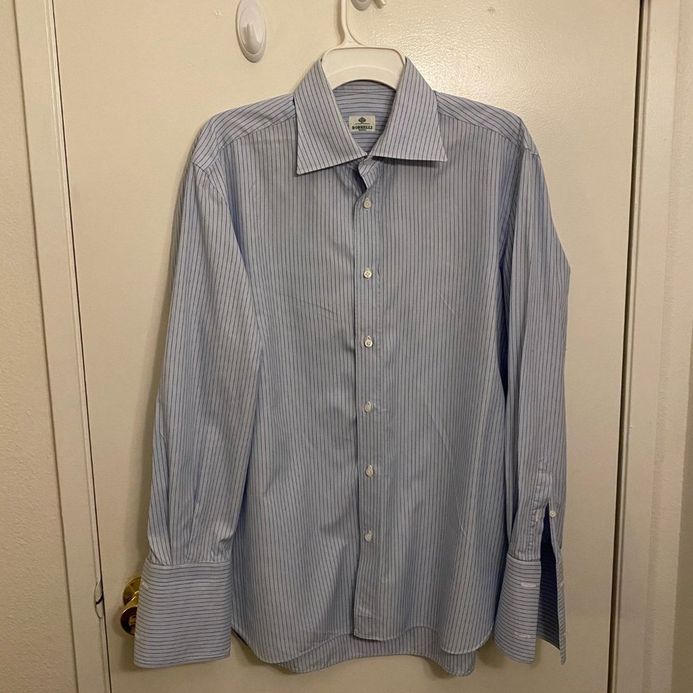 Borrelli blue striped shirt